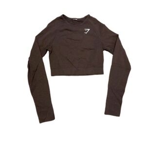 Gymshark Women's Black Long Sleeve Crop